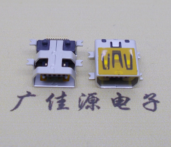 长安镇迷你USB插座,MiNiUSB母座,10P/全贴片带固定柱母头