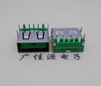 长安镇5A大电流 快充接口 USB5p绿胶芯 常规母座