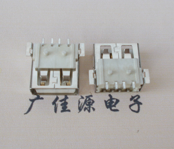 长安镇USB AF方形脚 贴片母座 1.0/1.2柱子直边接口