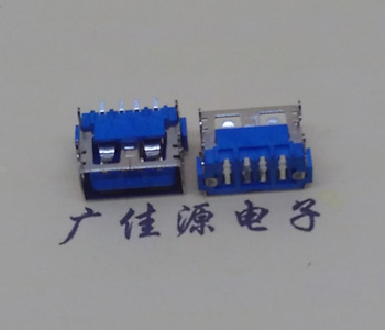 长安镇AF短体10.0接口 蓝色胶芯 直边4pin端子SMT