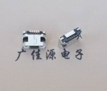 长安镇迈克小型 USB连接器 平口5p插座 有柱带焊盘