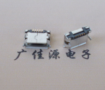 长安镇Micro USB卷口 B型(无柱）插板脚间距6.4普通端子