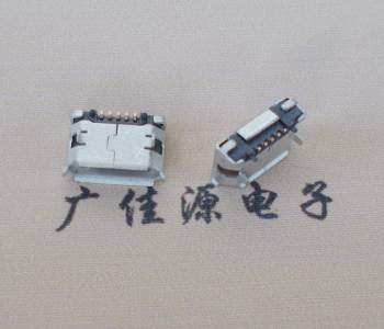 长安镇Micro USB 5pin接口 固定脚距6.4插板有柱卷边