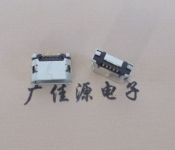 长安镇MICRO USB接口 90度卧式母座 插板有柱直边
