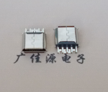 长安镇Micro USB母座 防水接口焊线夹板式悬空翻边