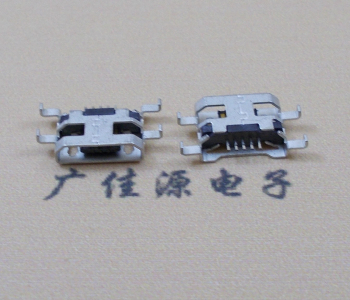 长安镇MICRO USB 5PIN接口 沉板1.6MM 四脚插板无导位