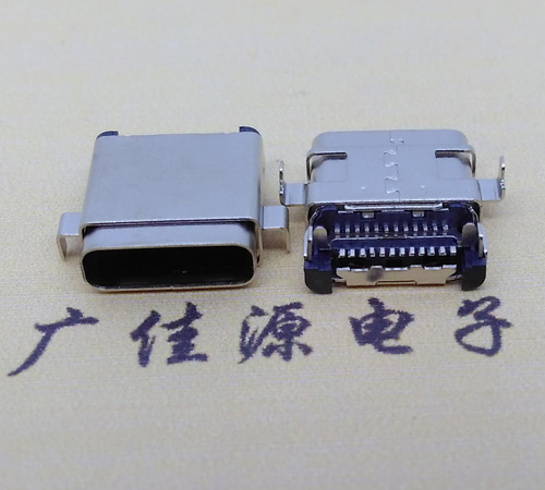 长安镇板上型type-c24p母座 卧式type-c母座连接器